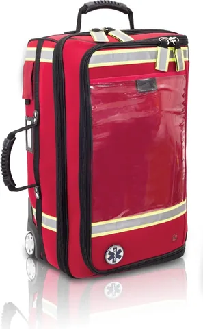 Mallette d’urgence à roulettes – rouge EMERAIR à roulettes