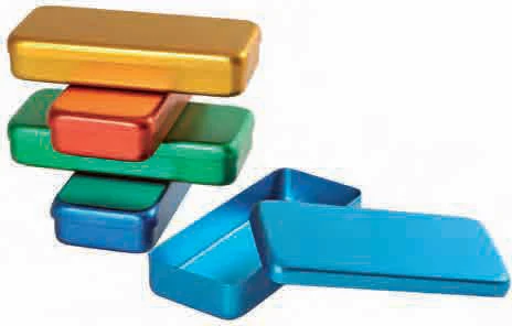 Contenant Boîtes couleurs aluminium